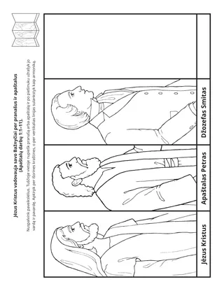 Užduočių puslapis. Jėzus Kristus vadovauja savo Bažnyčiai per pranašus ir apaštalus