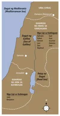 mapa ng Israel at ng Juda