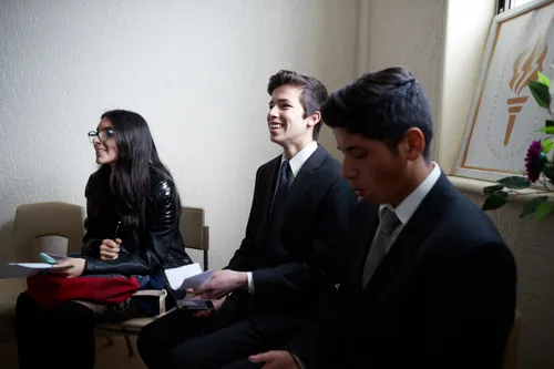 youth sitting in class