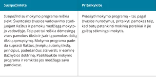 Skirtumo tarp įsisavinimo ir pritaikymo paaiškinimas