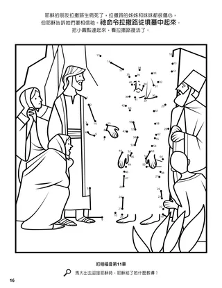 Jesus Raised Lazarus from the Dead coloring page