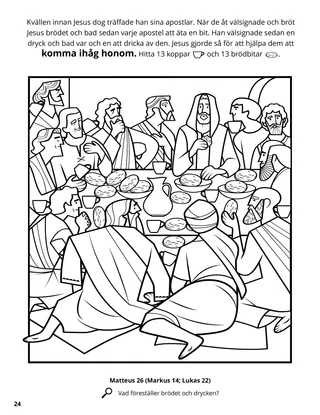 The Last Supper coloring page