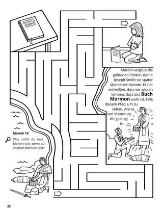 The Golden Plates: From Moroni to Joseph coloring page