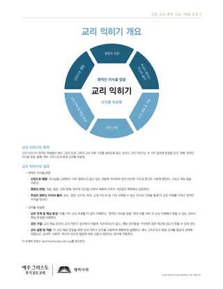 유인물, 교리 익히기 개요