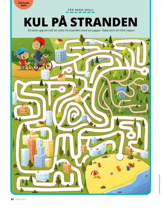 maze showing boy and his dad on bikes