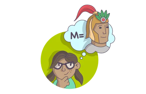 girl with thought bubble