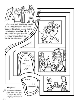 Nephi Obtains the Brass Plates coloring page