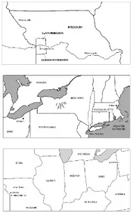 map, Ohio to Missouri