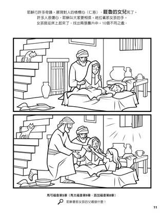 Jesus Raised Jairus’s Daughter from the Dead coloring page