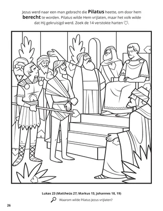 Jesus’s Trial before Pilate coloring page