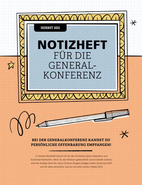 Notizheft für die Generalkonferenz