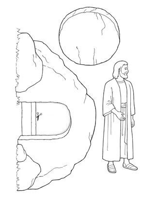 coloring page, Resurrection illustration