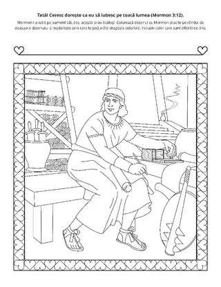 Pagină cu activități: Eu îi pot iubi pe toți