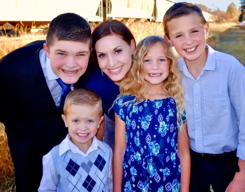 author with her children