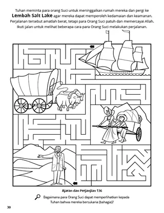 Journey to the Salt Lake Valley coloring page