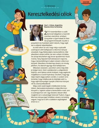 girl watching conference and reading scriptures