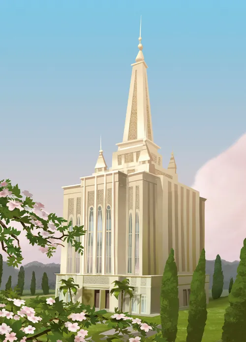 drawing of future temple in India