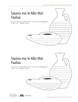 tufaaga, Saunia mo le Afio Mai Faalua o le Alii