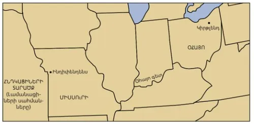 map of Independence to Kirtland