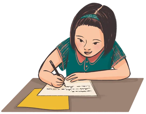 girl writing