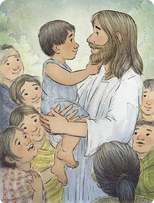 Jesus teaching children
