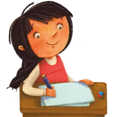 girl writing a letter