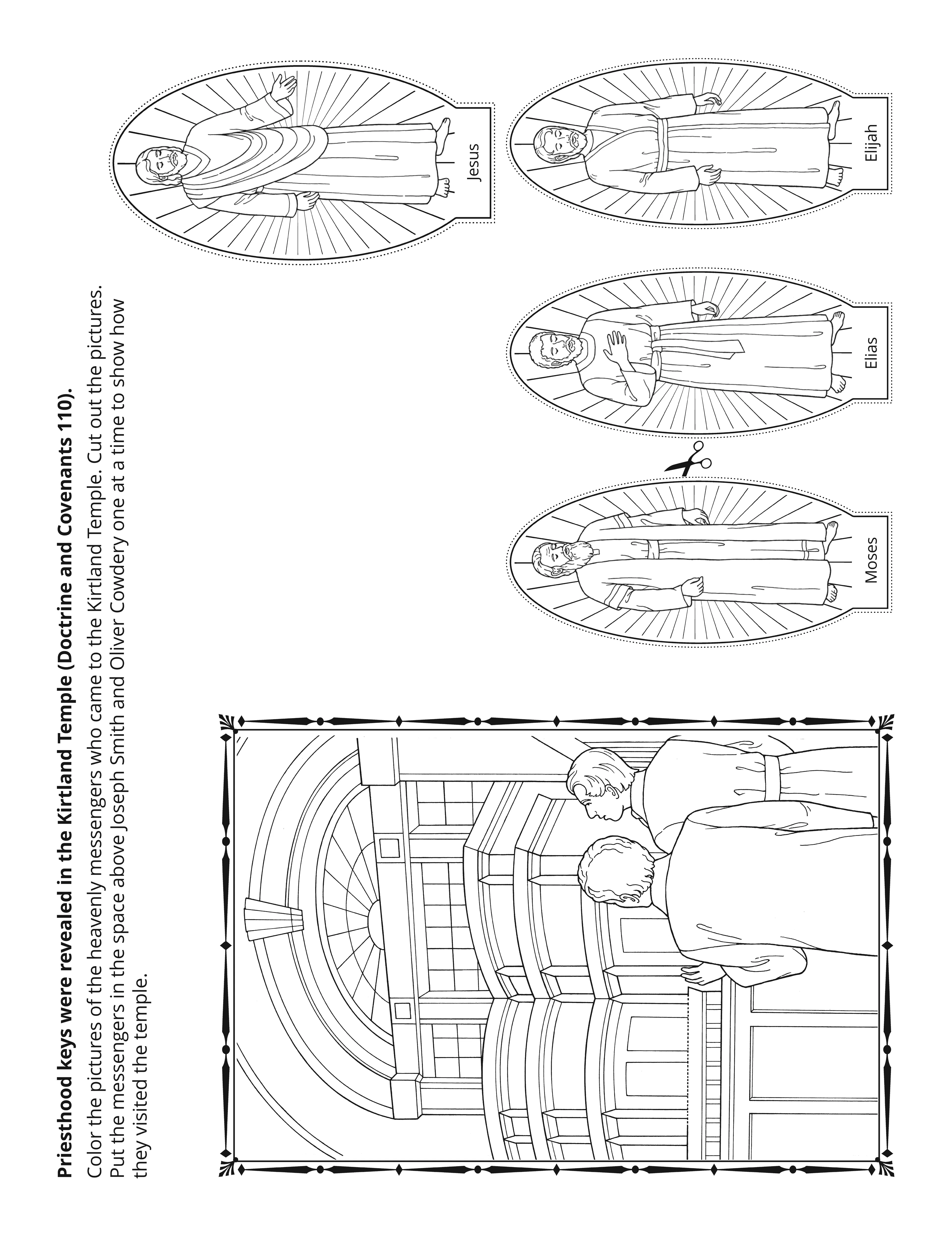 Coloring activity depicts heavenly messengers. © undefined ipCode 1.