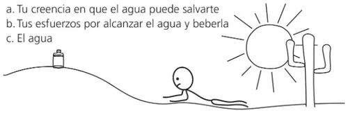 drawing, man crawling in desert