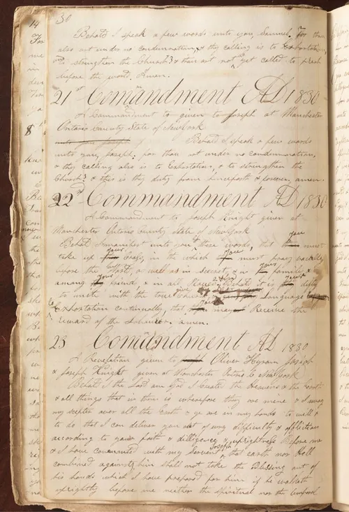 Revelations recorded in Revelation Book 1.