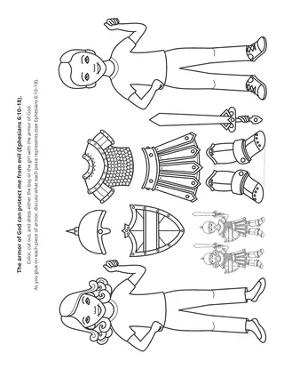 activity page: the armor of God can protect me