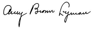 Amy Brown Lyman’s signature