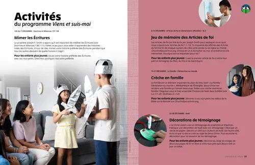 Page PDF montrant les mains d’un enfant coloriant une décoration en papier