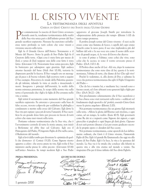 The Living Christ document