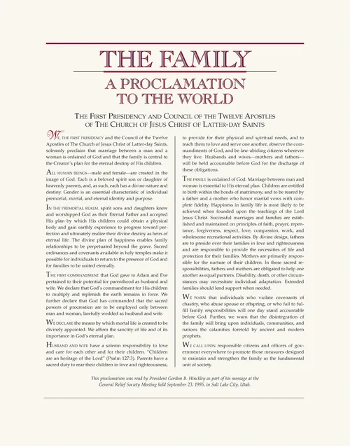 The Family: A Proclamation to the World