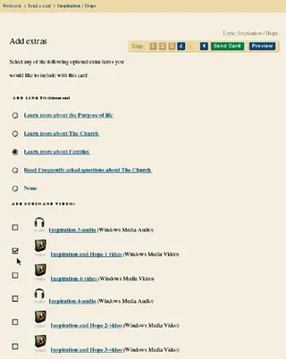 Add any “extras” to the card