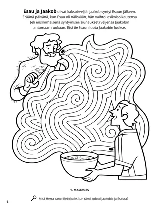 Esau and Jacob coloring page
