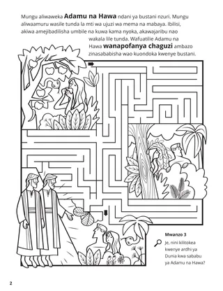 Adam and Eve coloring page