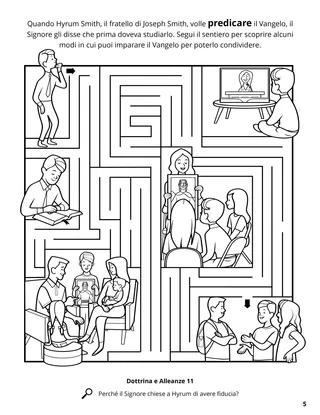 The Lord Told Hyrum to Study the Scriptures coloring page