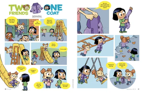 two girls playing together at recess