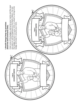 activity page: a covenant is a promise between me and God