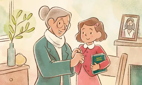 girl and her grandma