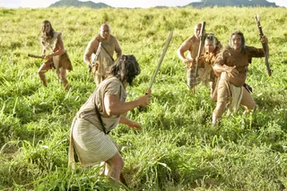 Ammon brání stáda krále Lamoniho