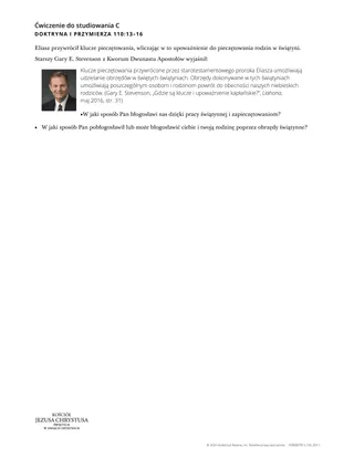 Klucze kapłańskie przywrócone w Świątyni Kirtland