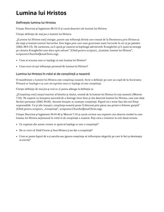 Lumina lui Hristos