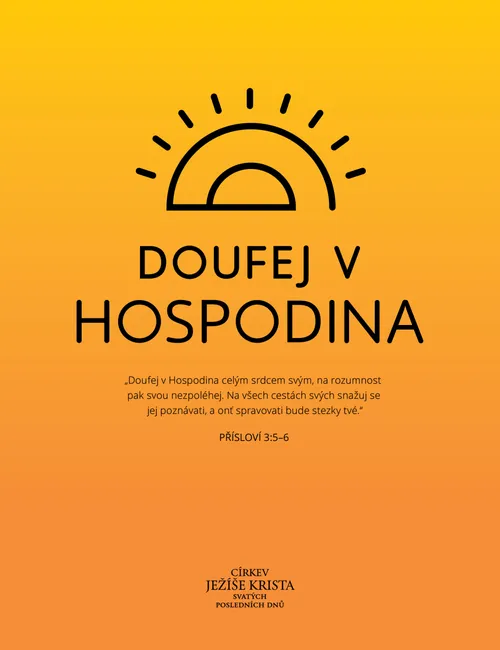 plakát: „Doufej v Hospodina“