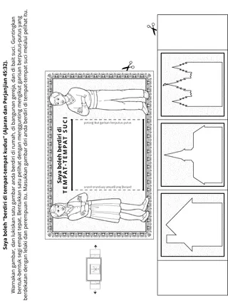 Halaman aktiviti: Saya boleh berdiri di tempat-tempat kudus