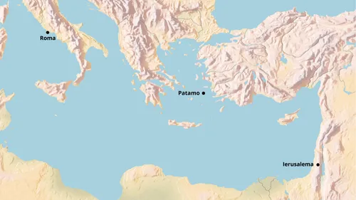 faafanua o lo’o faaalia ai nofoaga o Roma, Patamo, ma Ierusalema