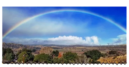 rainbow over a rural landscape