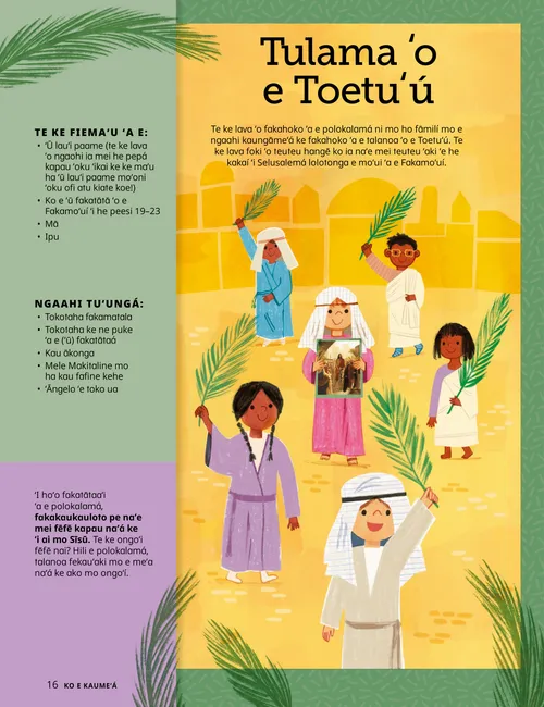 Peesi PDF ʻoku ʻi ai ha fakatātā ʻo e fānau ʻoku nau tui ha vala mei he kuonga ʻo e Tohi Tapú mo pukepuke ha ʻū lauʻi paame