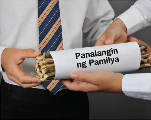 batang may hawak na isang bungkos ng mga patpat